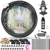 CozyCabin front view of misting kit showing complete contents and quick setup benefit