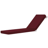 Cozyide front view of burgundy chaise cushion showing neat fit and comfort
