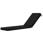 Cozyide front view of full 72-inch chaise cushion showing sleek black finish and comfort