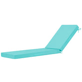 Cozyide front view of teal chaise lounge cushion showing full coverage and color