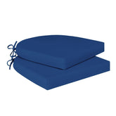Cozyide front view of royal blue cushions showing neat finish and color