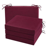 Cozyide front view of four burgundy cushions showing full set and benefit of coordinated seating