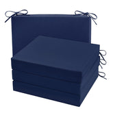 Cozyide front view pack of four cushions showing neat navy finish and modern look