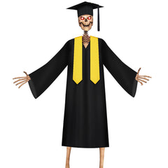 Cozypower front view of 12 ft graduation gown cap and stole showing complete outfit and curb appeal