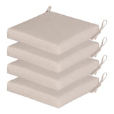 COZYVIDA front view of four putty cushions showing neat square profile and ties