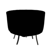 Cozzka front view of covered round patio table protecting surface