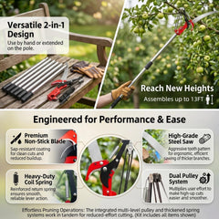 Cprnru rope-activated scissor head detail for precise twig and stem trimming