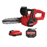 CRAFTSMAN front view of kit packaging showing saw and included battery as ready-to-use