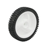 CRAFTSMAN rear wheel front view showing tread and size for easy replacement