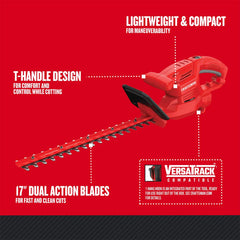CRAFTSMAN T-handle grip angle demonstrating ergonomic control for comfortable trimming