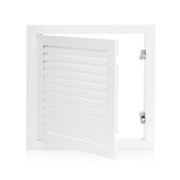 Crezone front view access panel showing clean matte-white finish and flush benefit