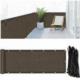 CroBlissful front view of 3x30 privacy screen showing clean brown finish and coverage benefit