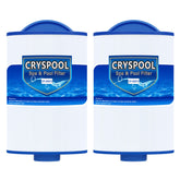 Cryspool filter front view showing cartridge and clean filtration benefit