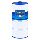 Cryspool front view showing cartridge and label for easy replacement