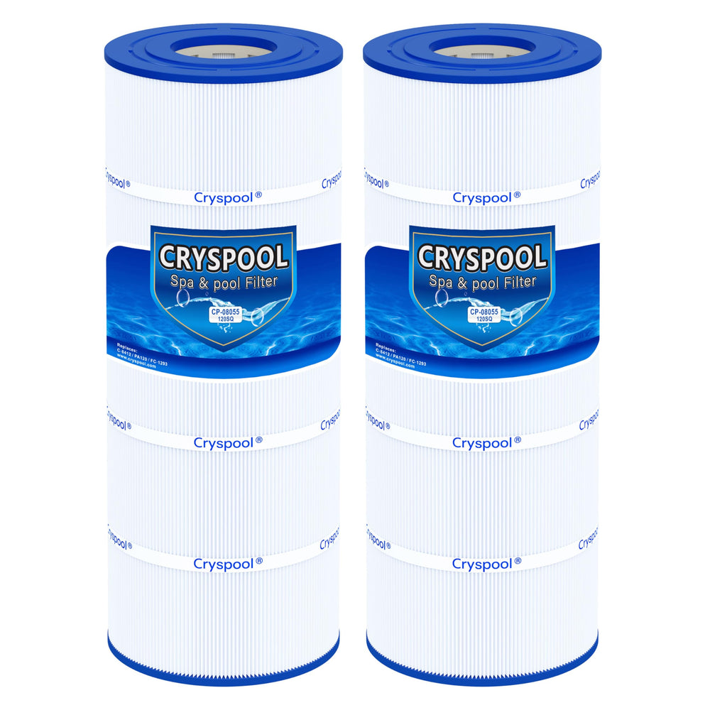 Cryspool front view showing cartridge and clean filtration benefit