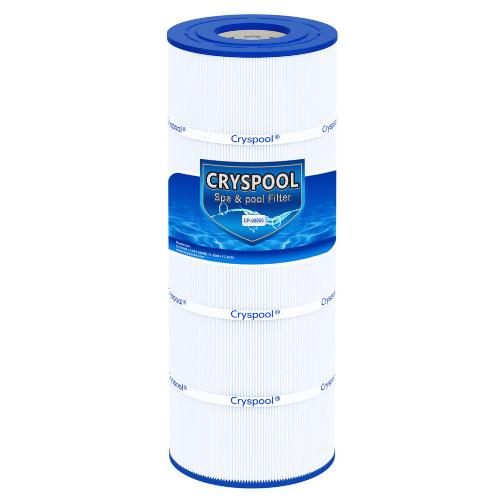 Cryspool cartridge front view showing label and fit, ensures straightforward replacement
