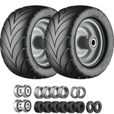 Cubesprings assembled wheel front view showing full rim and tire benefit durability