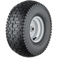 Cubesprings front wheel assembly showing full tire and steel rim, durable replacement