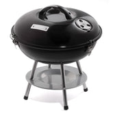 Cuisinart 14" tabletop front view showing compact grill and benefits portable cooking