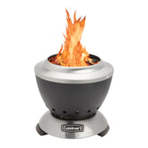 Cuisinart front view of tabletop fire pit showing clean design and warmth benefit