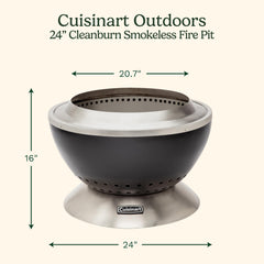 Cuisinart double-wall detail illustrating airflow design and cleaner burn