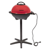 Cuisinart front view assembled showing compact grill and stand, ideal portability