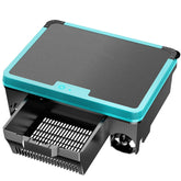 Curalk front view showing whole robotic cleaner and 3L basket benefit