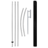 CUSTOMTREND assembled 15ft flagpole kit front view for high-visibility advertising