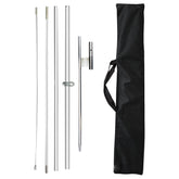 CUSTOMTREND front view of assembled flagpole showing stable display benefit