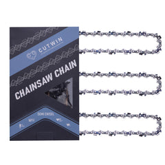 Cutwin front packaging showing three 14-inch chains, clear spare benefit