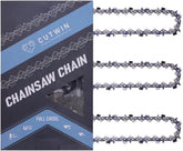 Cutwin front packaging showing 20-inch chain and three-pack benefit