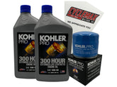 CYCLEMAX Kohler Pro front packaging showing kit contents and long‑life oil benefit