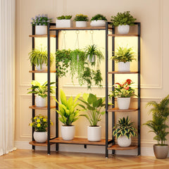 CYXPHION front view of six-tier stand showing organized plants and sturdy frame