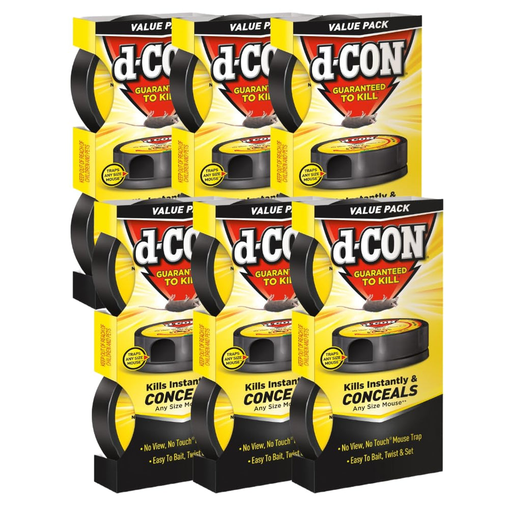 d-Con closed trap front view showing compact discreet design and safe handling