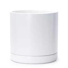 D'vine Dev front view white planter showing sleek modern shape and styling benefit