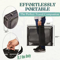 DAFRUM table packed in protective carry bag for easy storage and travel convenience