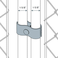 Dailydanny clamp beside ruler showing 1-5/8 inch fit for accurate sizing