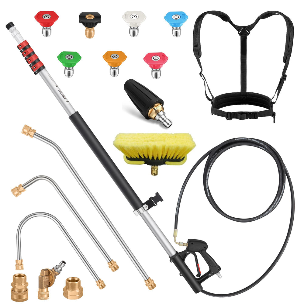 DAIMOT full-length wand front view showing telescoping reach and durable construction