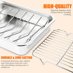 Dallden flat rack detail showing mirror polish for easy food release