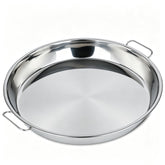 Dallden front view of stainless steel drip pan showing fit and durability benefit