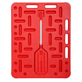 Danbark front view of red sorting panel showing full paddle and benefits of control