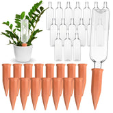 Dandat front view showing full 32-piece kit and included bottles and spikes, simplifies plant care