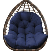 DANGHOOGY front view navy egg chair cushion shows full fit and comfort