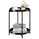 danpinera front view black side table showing compact design and versatility