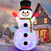 Danxilu front view snowman lit at dusk, creates festive curb appeal