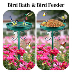 Daoeny birdbath installed in garden showing stability and decorative appeal