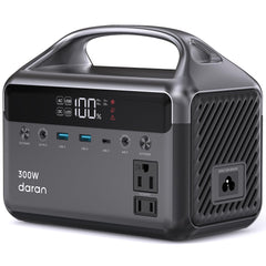 DaranEner front view showing compact power station and clear display, reliable portable power