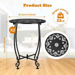 DARCKLE paired side tables on a balcony illustrating outdoor styling and usability