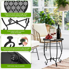 DARCKLE side table in patio scene holding drinks showing outdoor usability
