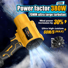 Darkboom two detachable nozzles displayed for wide or focused airflow versatility